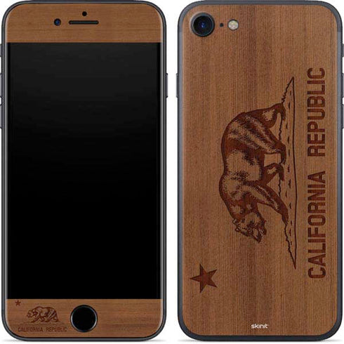 California Wood Flag iPhone 8 Skin