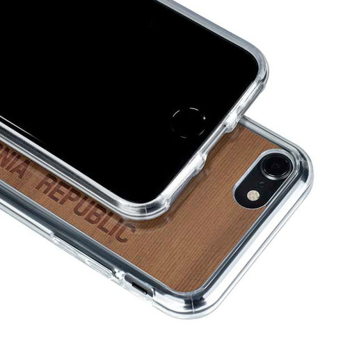 California Wood Flag iPhone SE (2nd & 3rd Gen) Clear Case