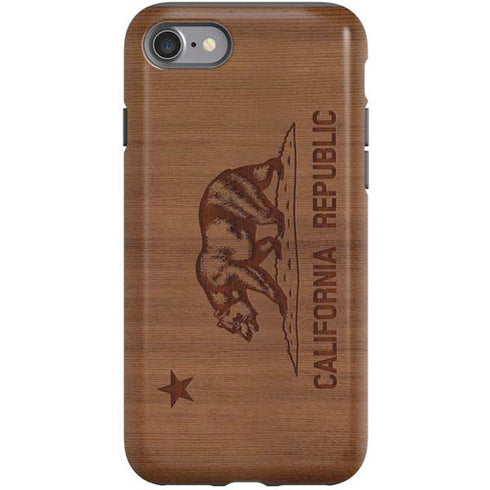 California Wood Flag iPhone SE (2nd & 3rd Gen) Pro Case