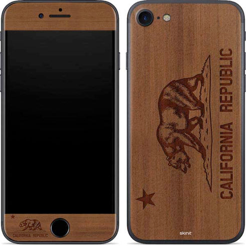 California Wood Flag iPhone SE (2nd & 3rd Gen) Skin