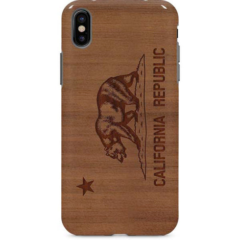 California Wood Flag iPhone X Pro Case