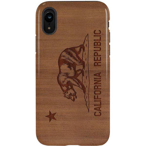 California Wood Flag iPhone XR Pro Case