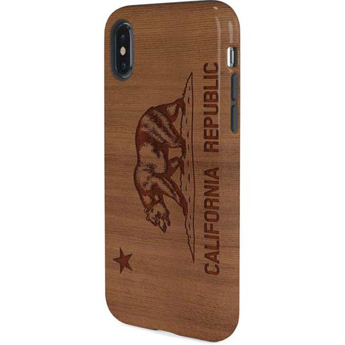 California Wood Flag iPhone XS Pro Case