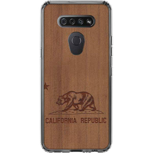 California Wood Flag LG K51/Q51 Clear Case
