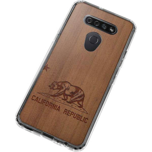 California Wood Flag LG K51/Q51 Clear Case