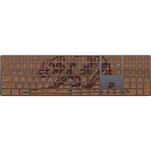 California Wood Flag Magic Keyboard with Numeric Keypad Skin