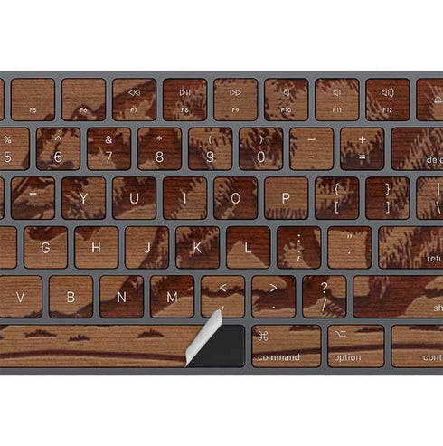 California Wood Flag Magic Keyboard with Numeric Keypad Skin