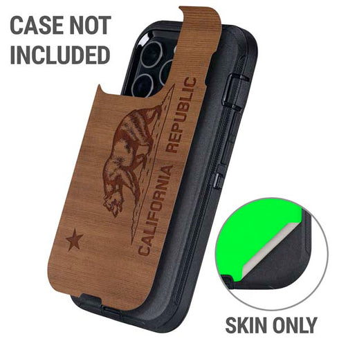 California Wood Flag Otterbox Defender iPhone Skin