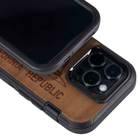 California Wood Flag Otterbox Defender iPhone Skin