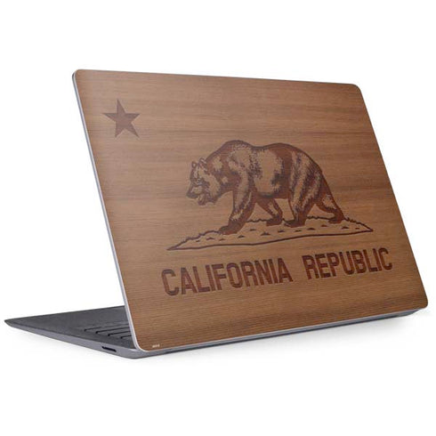 California Wood Flag Surface Laptop 3 13.5in Skin