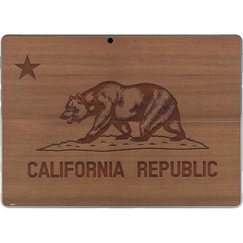 California Wood Flag Surface Pro 8 Skin
