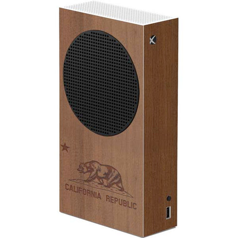 California Wood Flag Xbox Series S Console Skin