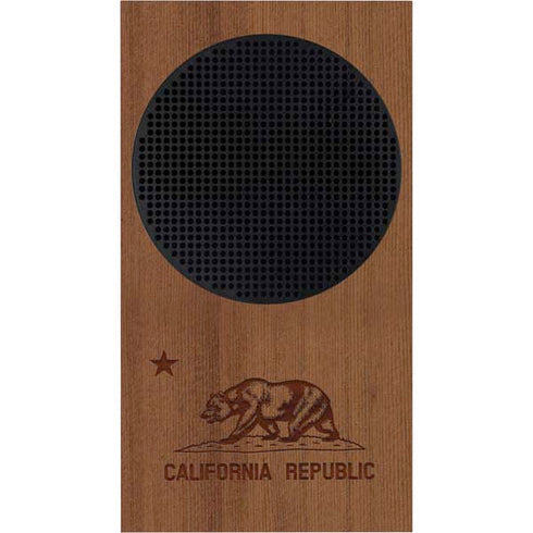 California Wood Flag Xbox Series S Console Skin