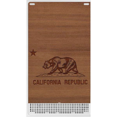 California Wood Flag Xbox Series S Console Skin