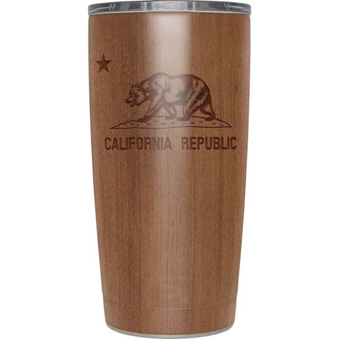 California Wood Flag Yeti 20oz Tumbler Skin