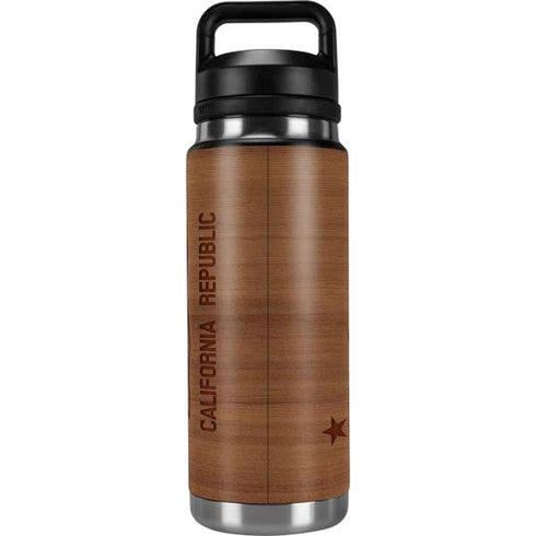 California Wood Flag YETI Rambler 26oz Bottle Skin