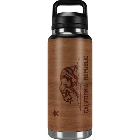 California Wood Flag YETI Rambler 36oz Bottle Skin