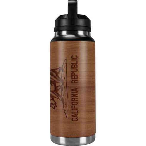 California Wood Flag YETI Rambler 36oz Bottle Skin