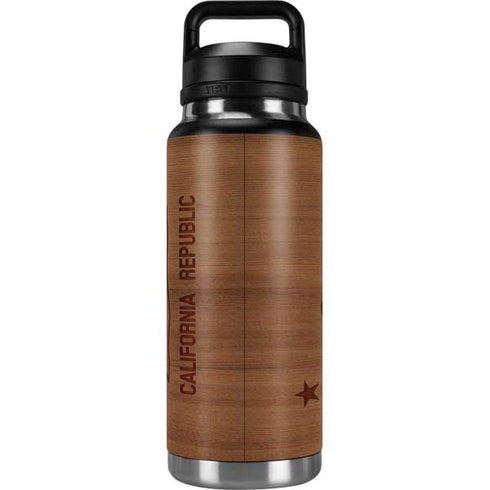 California Wood Flag YETI Rambler 36oz Bottle Skin