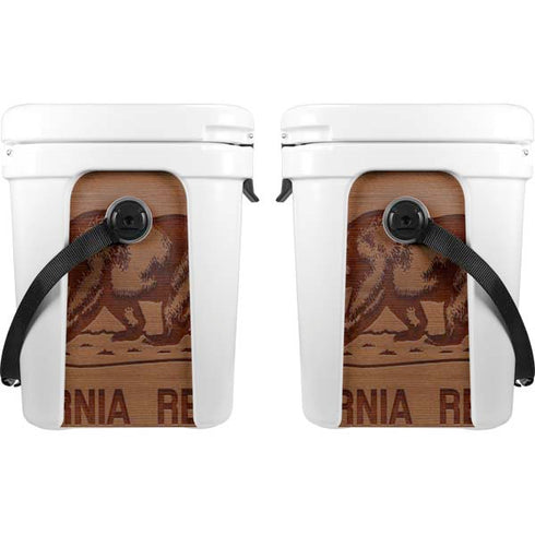 California Wood Flag YETI Roadie 24 Hard Cooler Skin