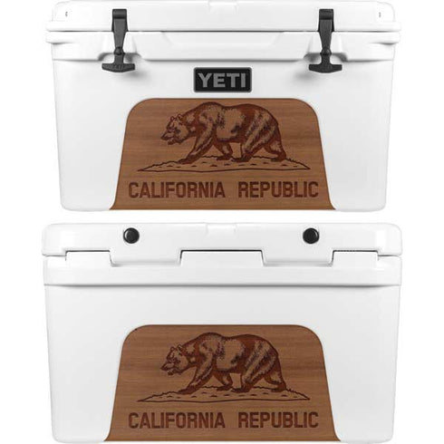 California Wood Flag YETI Tundra 45 Hard Cooler Skin