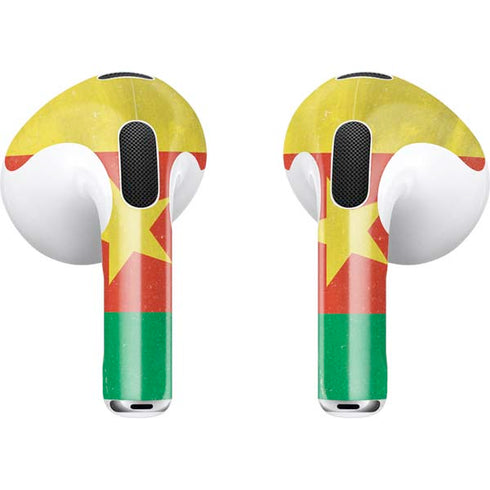 Cameroon Flag Distressed Apple AirPods (3rd Gen 2021) Skin