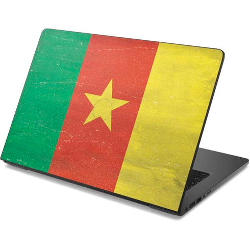 Cameroon Flag Distressed Dell Chromebook Skin