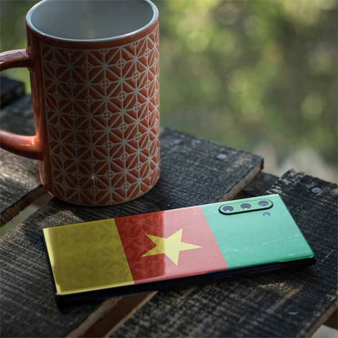 Cameroon Flag Distressed Galaxy Note 10 Skin