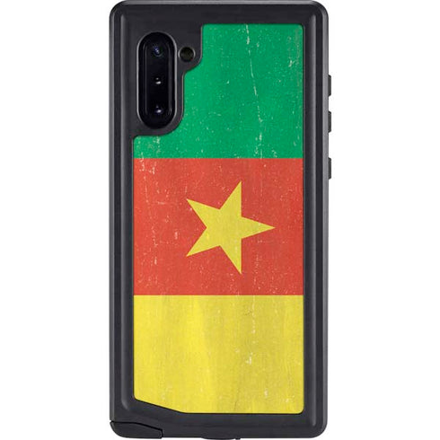 Cameroon Flag Distressed Galaxy Note 10 Waterproof Case