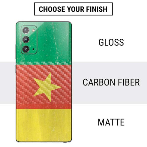 Cameroon Flag Distressed Galaxy Note20 5G Skin