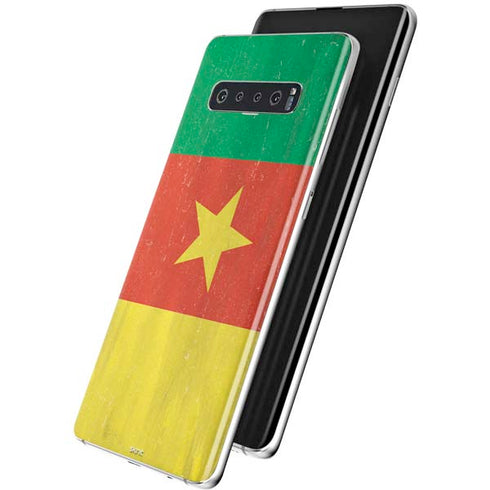 Cameroon Flag Distressed Galaxy S10 Skin