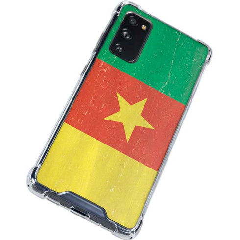 Cameroon Flag Distressed Galaxy S20 FE Clear Case