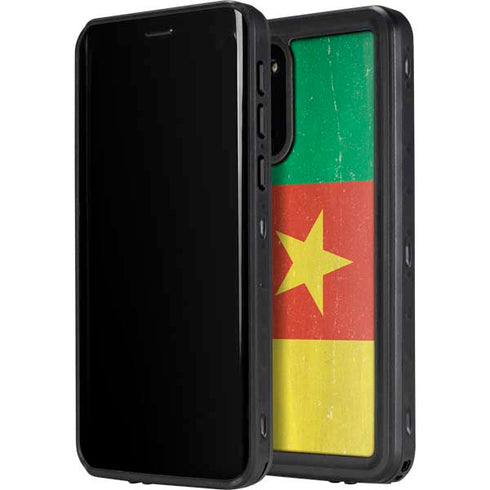 Cameroon Flag Distressed Galaxy S20 Plus Waterproof Case