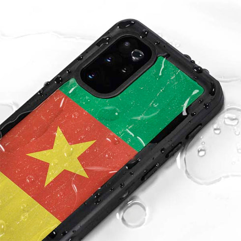 Cameroon Flag Distressed Galaxy S20 Plus Waterproof Case
