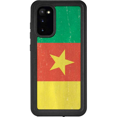 Cameroon Flag Distressed Galaxy S20 Waterproof Case