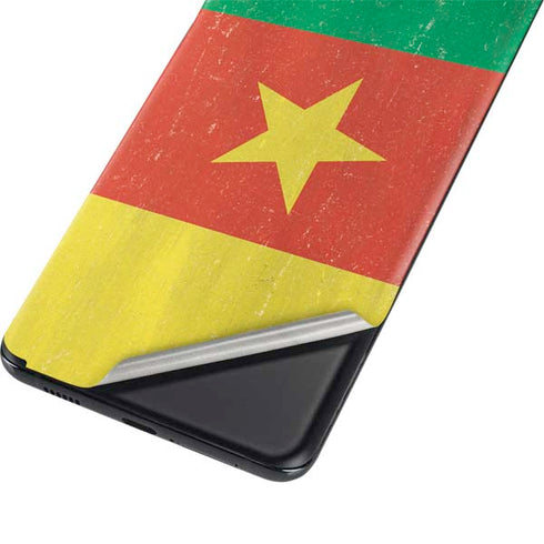 Cameroon Flag Distressed Galaxy S21 5G Skin