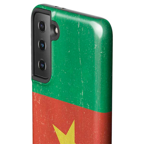 Cameroon Flag Distressed Galaxy S21 FE Pro Case