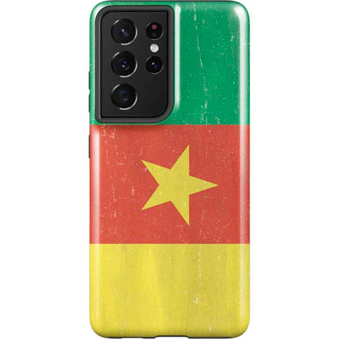 Cameroon Flag Distressed Galaxy S21 Ultra 5G Pro Case
