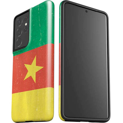 Cameroon Flag Distressed Galaxy S21 Ultra 5G Pro Case