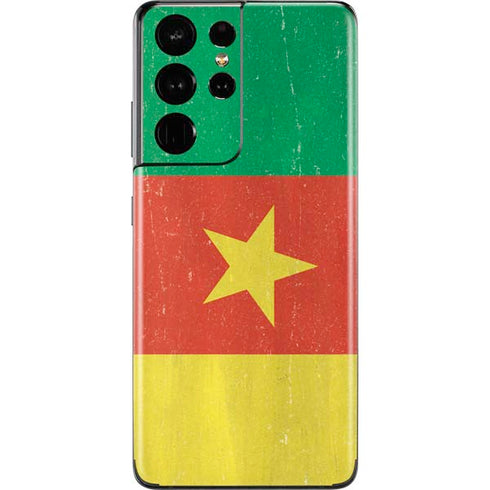 Cameroon Flag Distressed Galaxy S21 Ultra 5G Skin