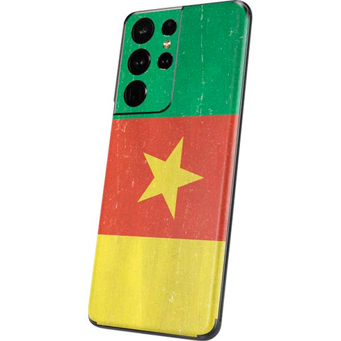 Cameroon Flag Distressed Galaxy S21 Ultra 5G Skin