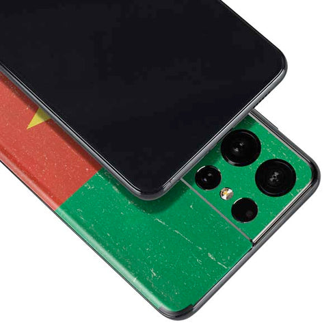 Cameroon Flag Distressed Galaxy S21 Ultra 5G Skin