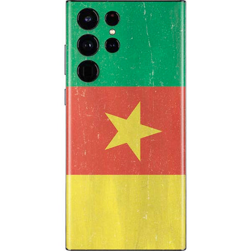 Cameroon Flag Distressed Galaxy S22 Ultra Skin