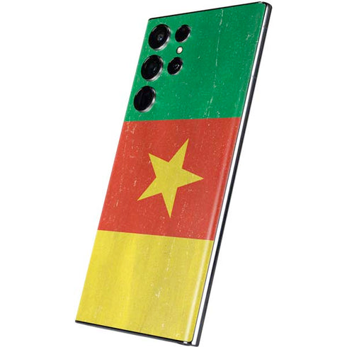 Cameroon Flag Distressed Galaxy S22 Ultra Skin