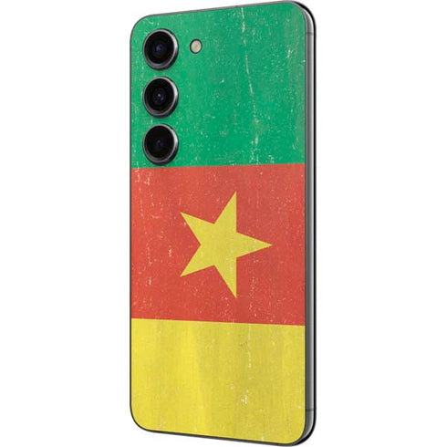 Cameroon Flag Distressed Galaxy S23 Skin