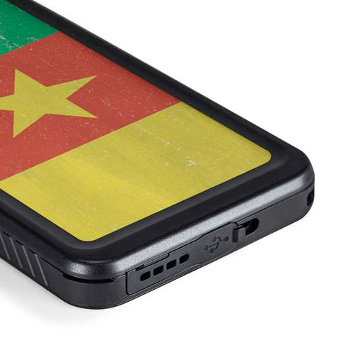 Cameroon Flag Distressed Galaxy S23 Waterproof Case