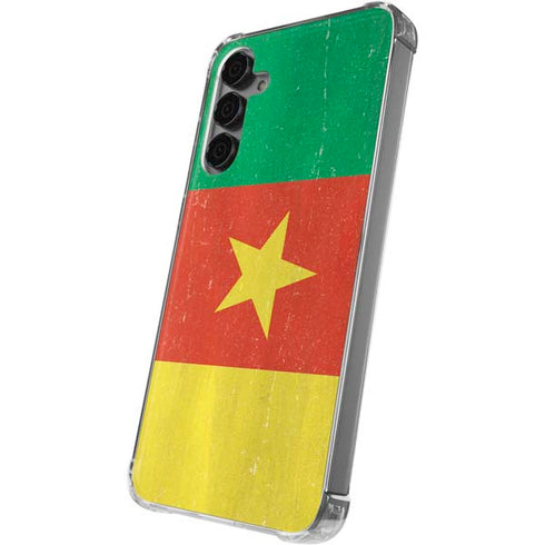 Cameroon Flag Distressed Galaxy S24 Plus Clear Case