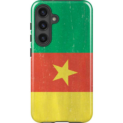 Cameroon Flag Distressed Galaxy S24 Plus Impact Case
