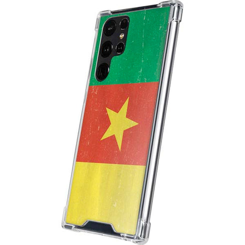 Cameroon Flag Distressed Galaxy S24 Ultra Clear Case
