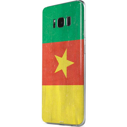 Cameroon Flag Distressed Galaxy S8 Skin